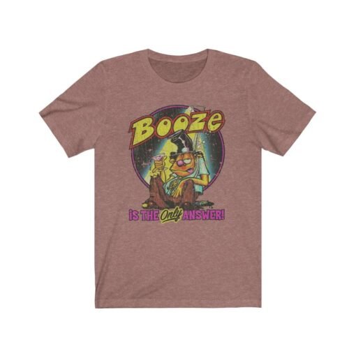 Booze Is The Answer 1974 Vintage Men's T-Shirt - Image 2