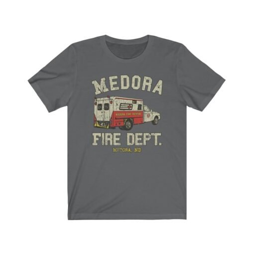 Medora Fire Department 1974 Vintage Men's T-Shirt - Image 5