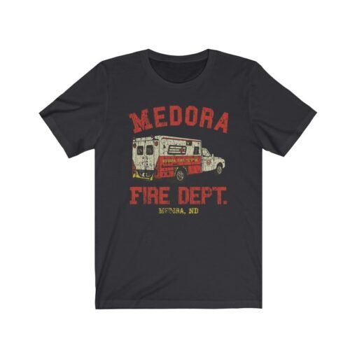 Medora Fire Department 1974 Vintage Men's T-Shirt - Image 4