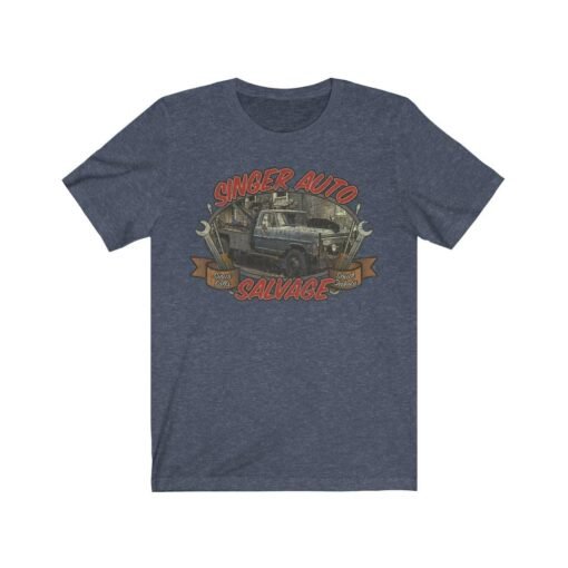 Singer Auto Salvage 2006 Vintage Men's T-Shirt - Image 6