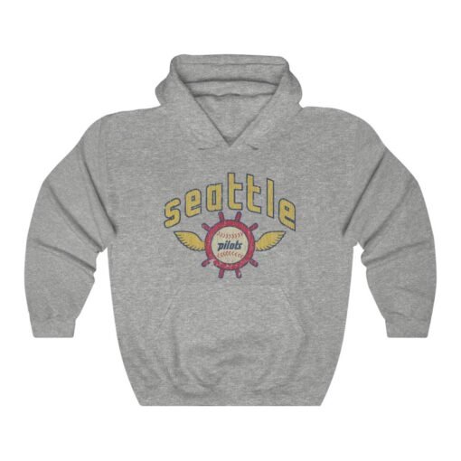 Seattle Pilots Baseball 1969 Vintage Men's Hoodie - Image 3