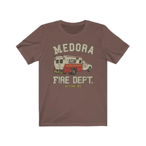 Medora Fire Department 1974 Vintage Men's T-Shirt - Image 2