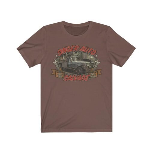 Singer Auto Salvage 2006 Vintage Men's T-Shirt - Image 2