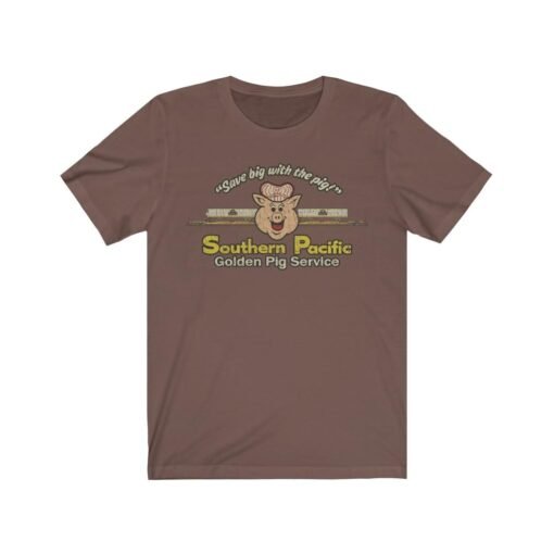 Southern Pacific Golden Pig Service 1980 Vintage Men's T-Shirt - Image 4