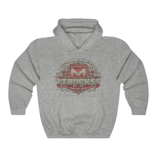 Marmon Trucks Built to Last 1963 Vintage Men's Hoodie - Image 3