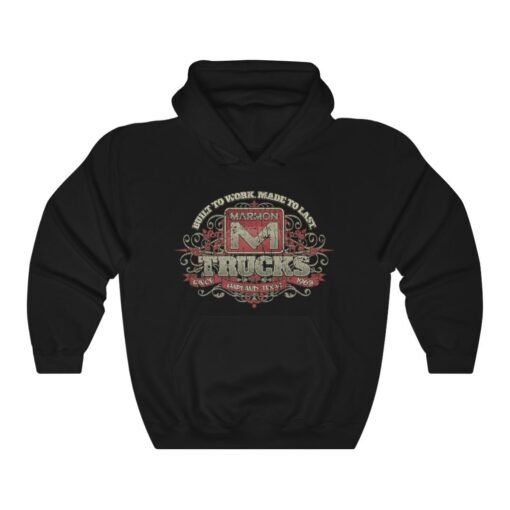 Marmon Trucks Built to Last 1963 Vintage Men's Hoodie - Image 2