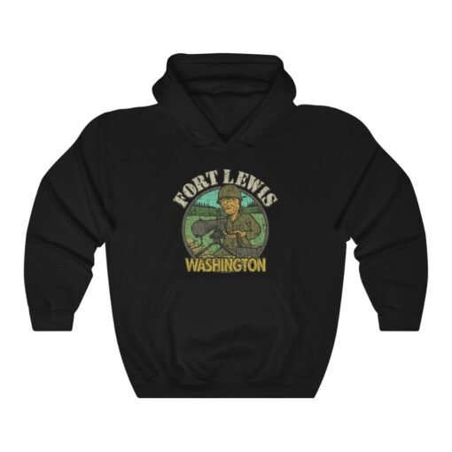 Fort Lewis Washington 1917 Vintage Men's Hoodie - Image 2