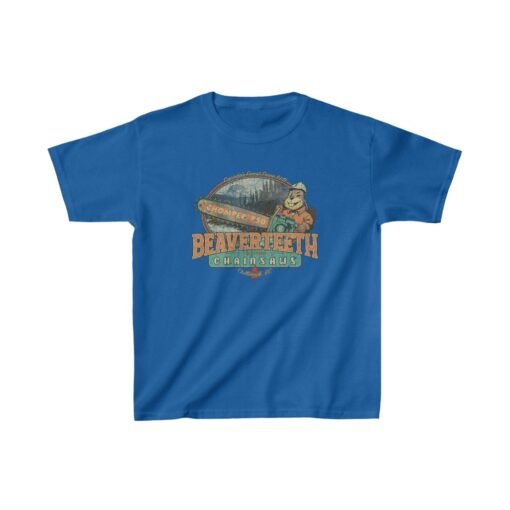 Beaverteeth Chainsaws 1941 Vintage Kid's T-Shirt - Image 6