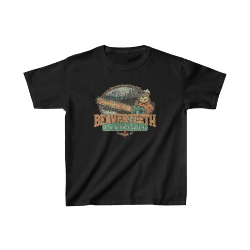 Beaverteeth Chainsaws 1941 Vintage Kid's T-Shirt - Image 2