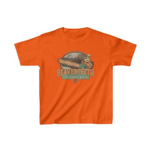 Beaverteeth Chainsaws 1941 Vintage Kid's T-Shirt - Image 4