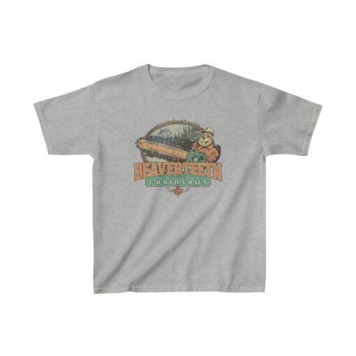 Beaverteeth Chainsaws 1941 Vintage Kid's T-Shirt - Image 3