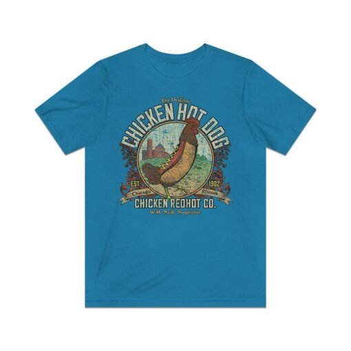 The Original Chicken Hot Dog 1902 Vintage Men's T-Shirt - Image 4