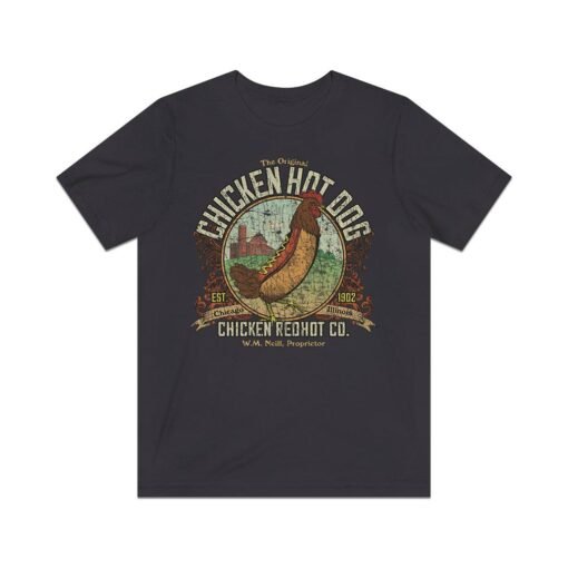 The Original Chicken Hot Dog 1902 Vintage Men's T-Shirt - Image 5