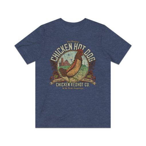 The Original Chicken Hot Dog 1902 Vintage Men's T-Shirt - Image 2