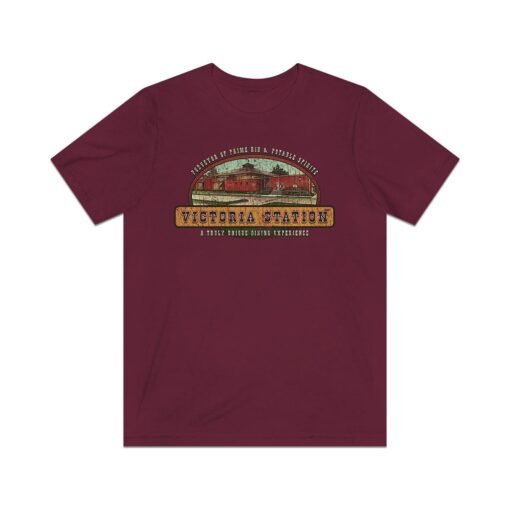 Victoria Station 1969 Vintage Men’s T-Shirt - Image 2