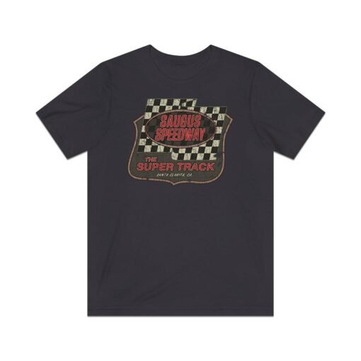 Saugus Speedway 1954 Vintage Men's T-Shirt - Image 3