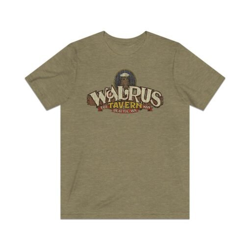 Walrus Tavern Seattle 1971 Vintage Men's T-Shirt - Image 6