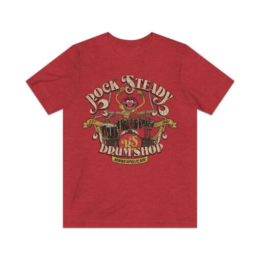 Rock Steady Drum Shop 1981 Vintage Men's T-Shirt - Image 6