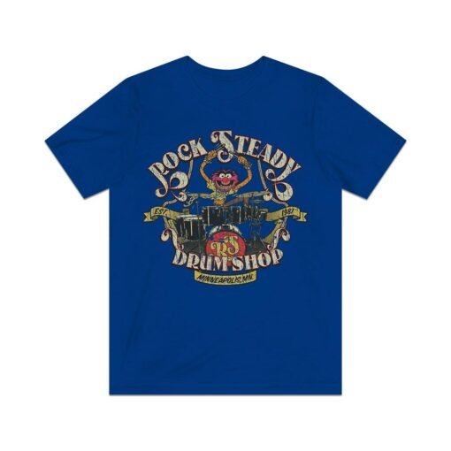 Rock Steady Drum Shop 1981 Vintage Men's T-Shirt - Image 2