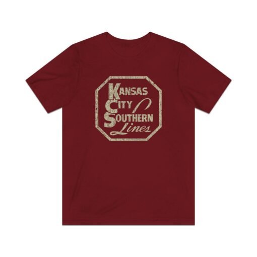 Kansas City Southern Lines 1887 Vintage Men's T-Shirt - Image 3