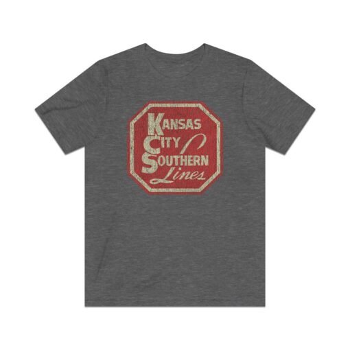 Kansas City Southern Lines 1887 Vintage Men's T-Shirt - Image 7